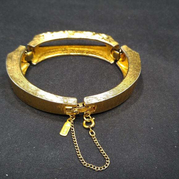 Vintage Monet Modern Mid-Century Bracelet, Gold Plated, 1950s - Picture 6 of 10